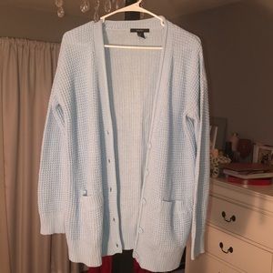 Oversized baby blue forever 21 cardigan